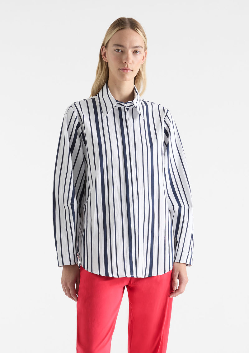 Mela Purdie Rio Stripe Popilene Dart Shirt