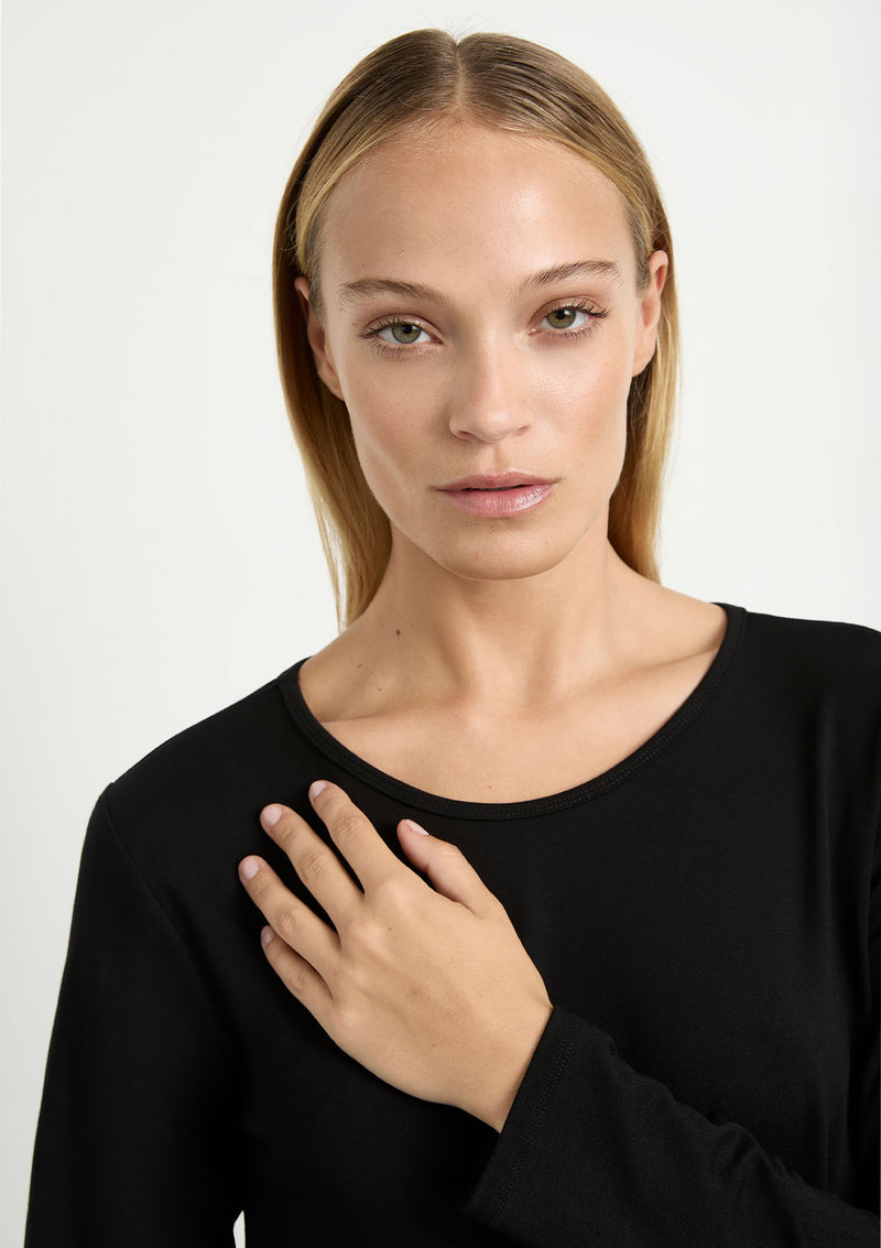Mela Purdie Matte Jersey LS Flared Top