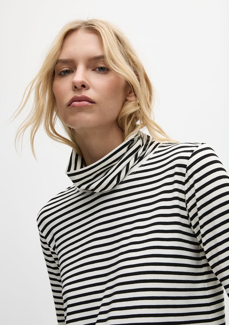 Mela Purdie Straw Stripe Turtle Neck Top