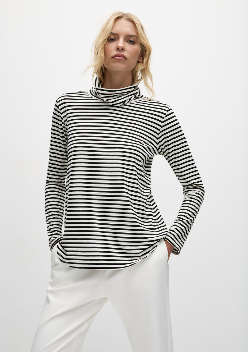 Mela Purdie Straw Stripe Turtle Neck Top