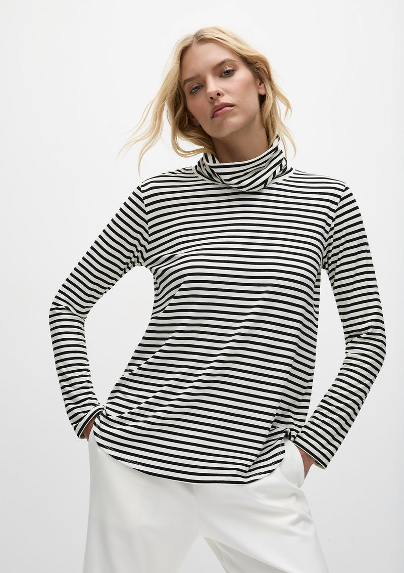 Mela Purdie Straw Stripe Turtle Neck Top
