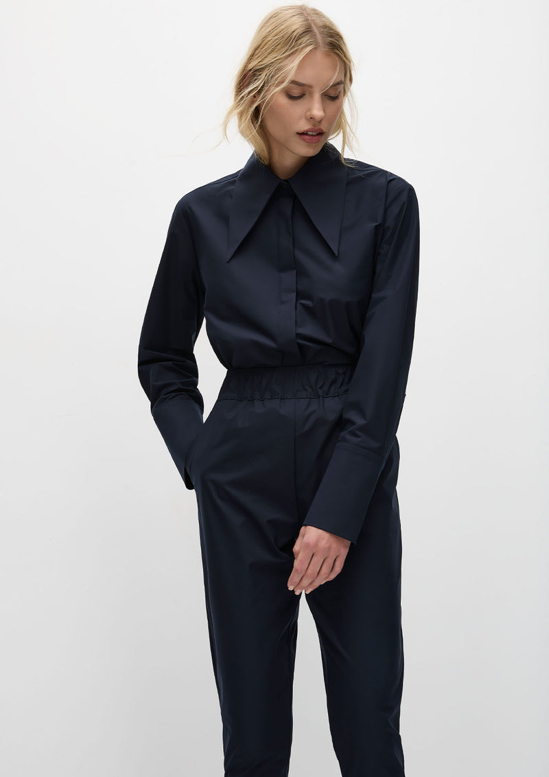 Mela Purdie Powder Weave Peak Collar shirt