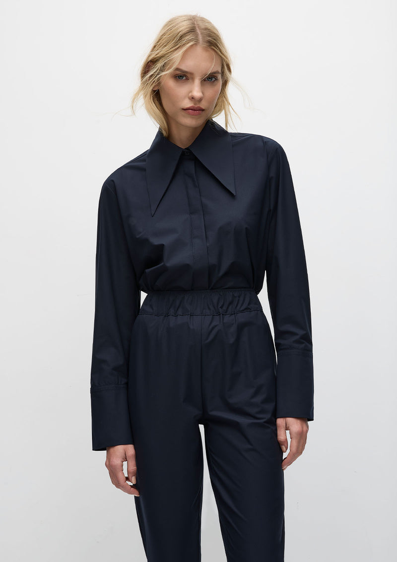 Mela Purdie Powder Weave Peak Collar shirt