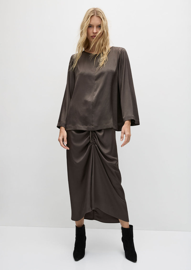 Mela Purdie L/S Slice Neck Plaza
