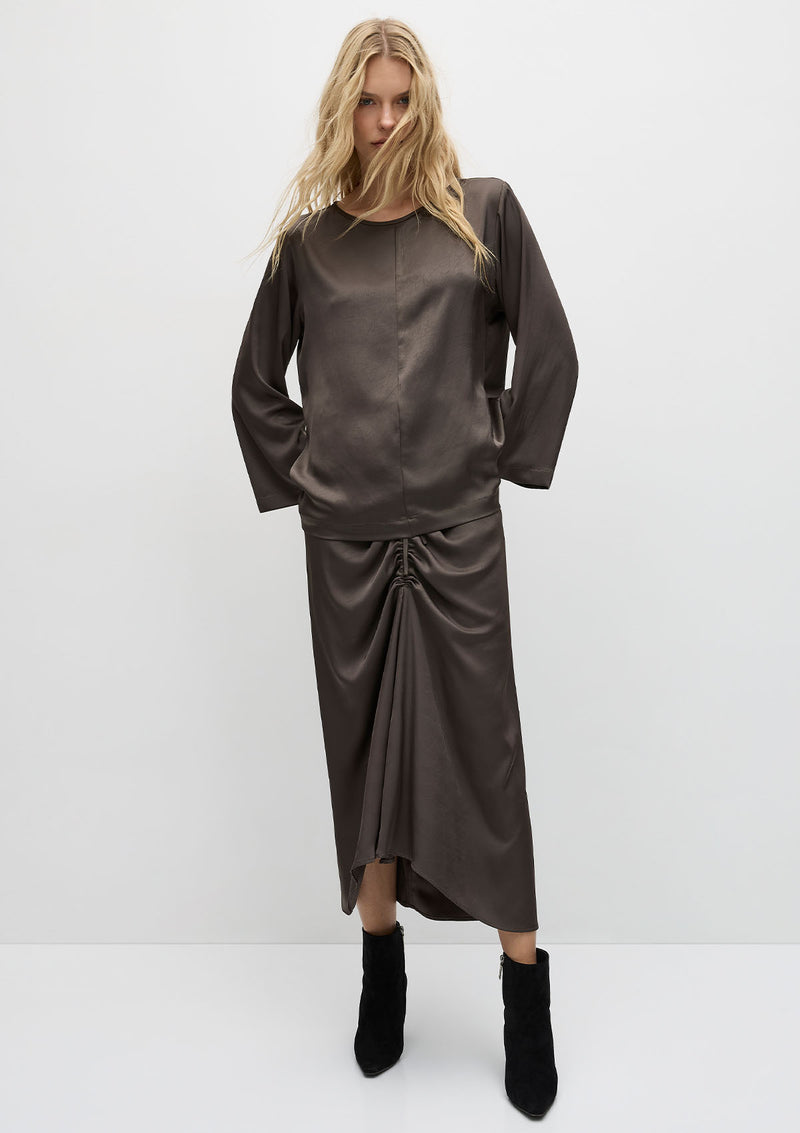 Mela Purdie L/S Slice Neck Plaza