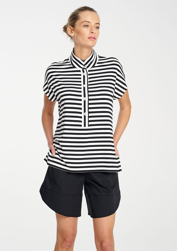 Mela Purdie Picasso Stripe Jersey Henley Tank