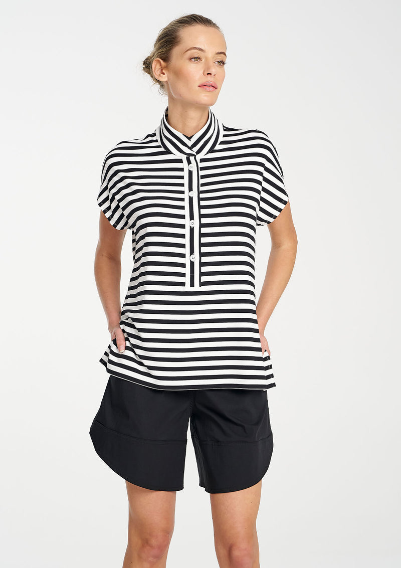 Mela Purdie Picasso Stripe Jersey Henley Tank