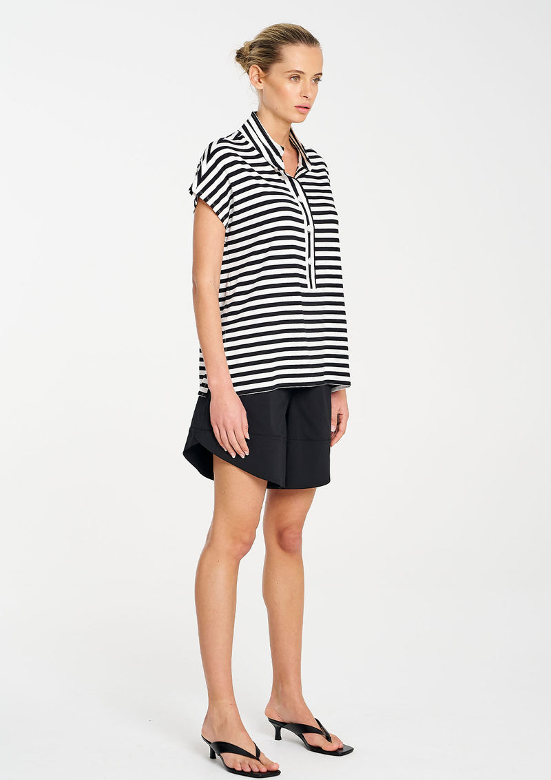 Mela Purdie Picasso Stripe Jersey Henley Tank