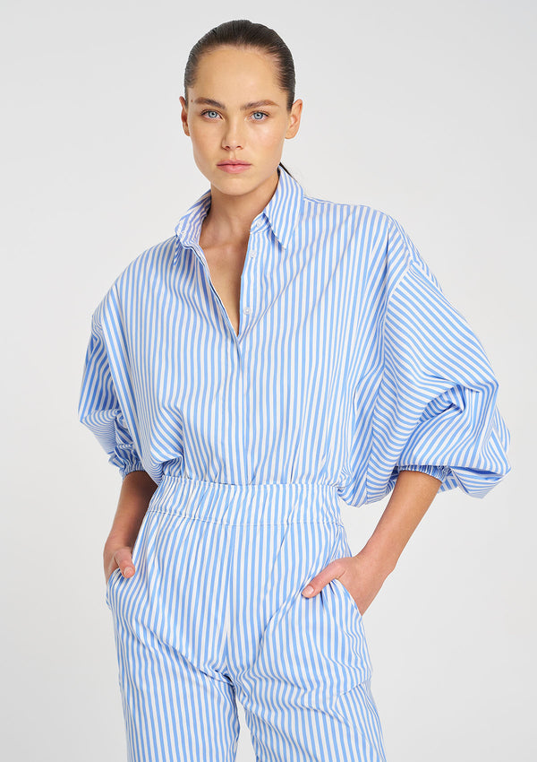 Mela Purdie Stripe Microprene Billow Shirt