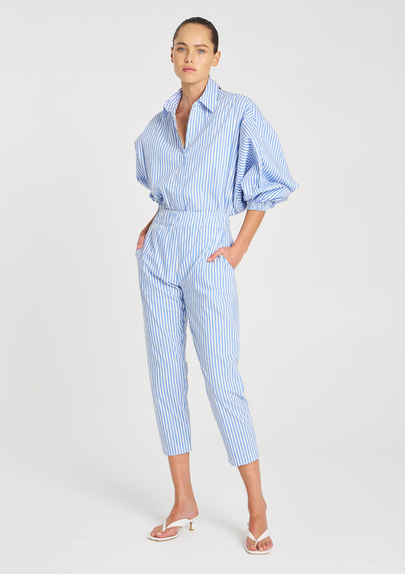 Mela Purdie Stripe Microprene Billow Shirt
