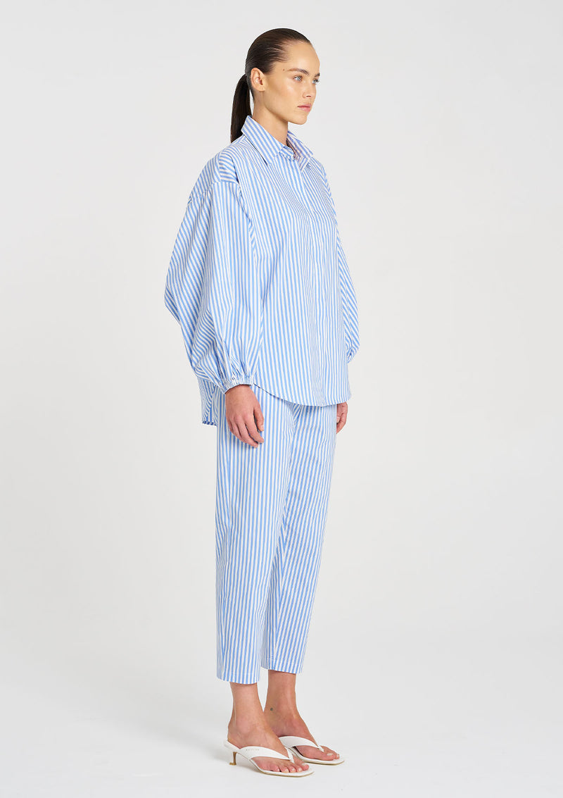 Mela Purdie Stripe Microprene Billow Shirt