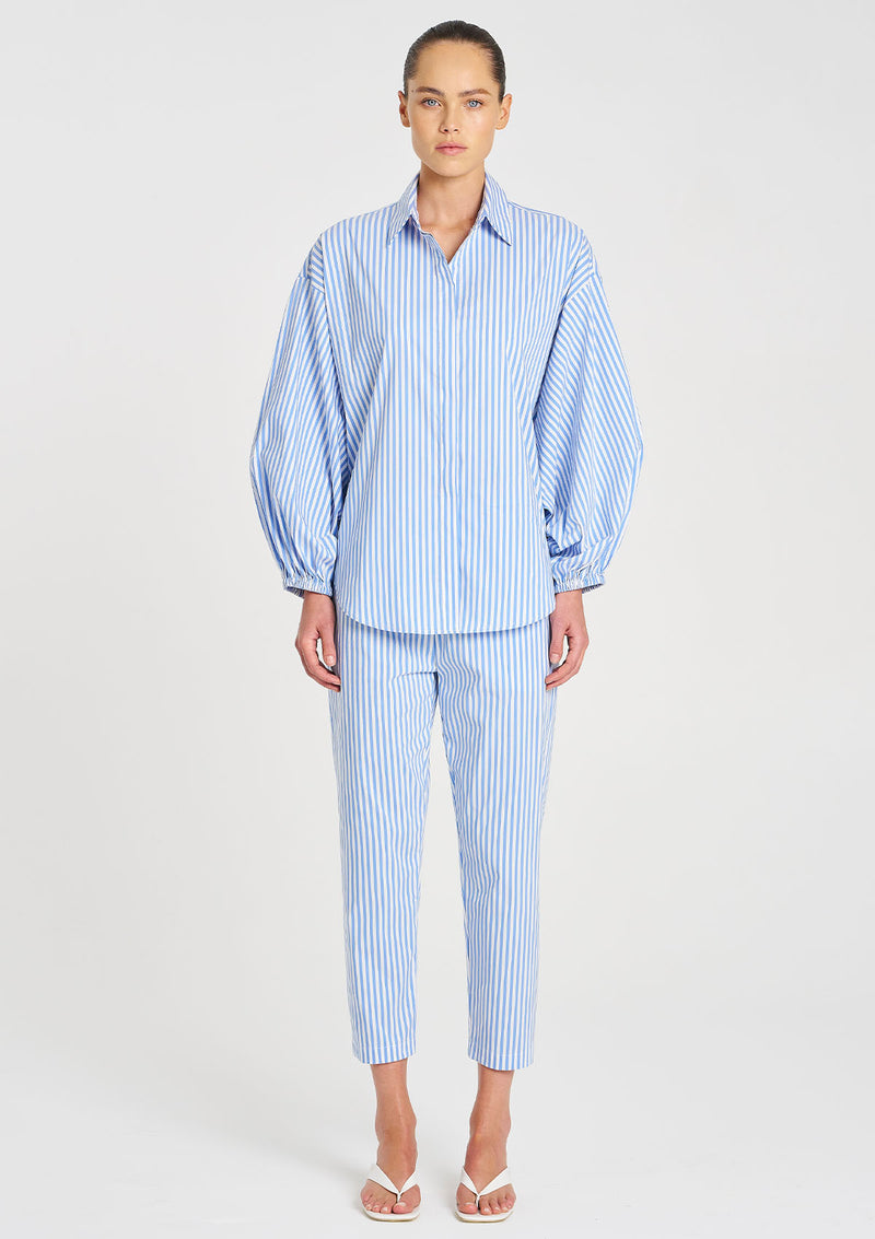 Mela Purdie Stripe Microprene Billow Shirt