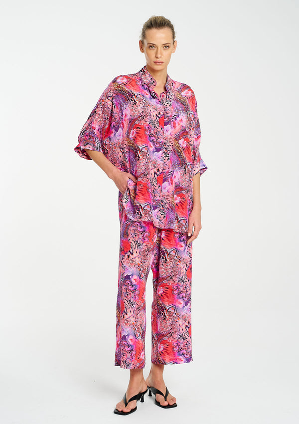 Mela Purdie Kaleidoscope Print SIlk Villa Overshirt