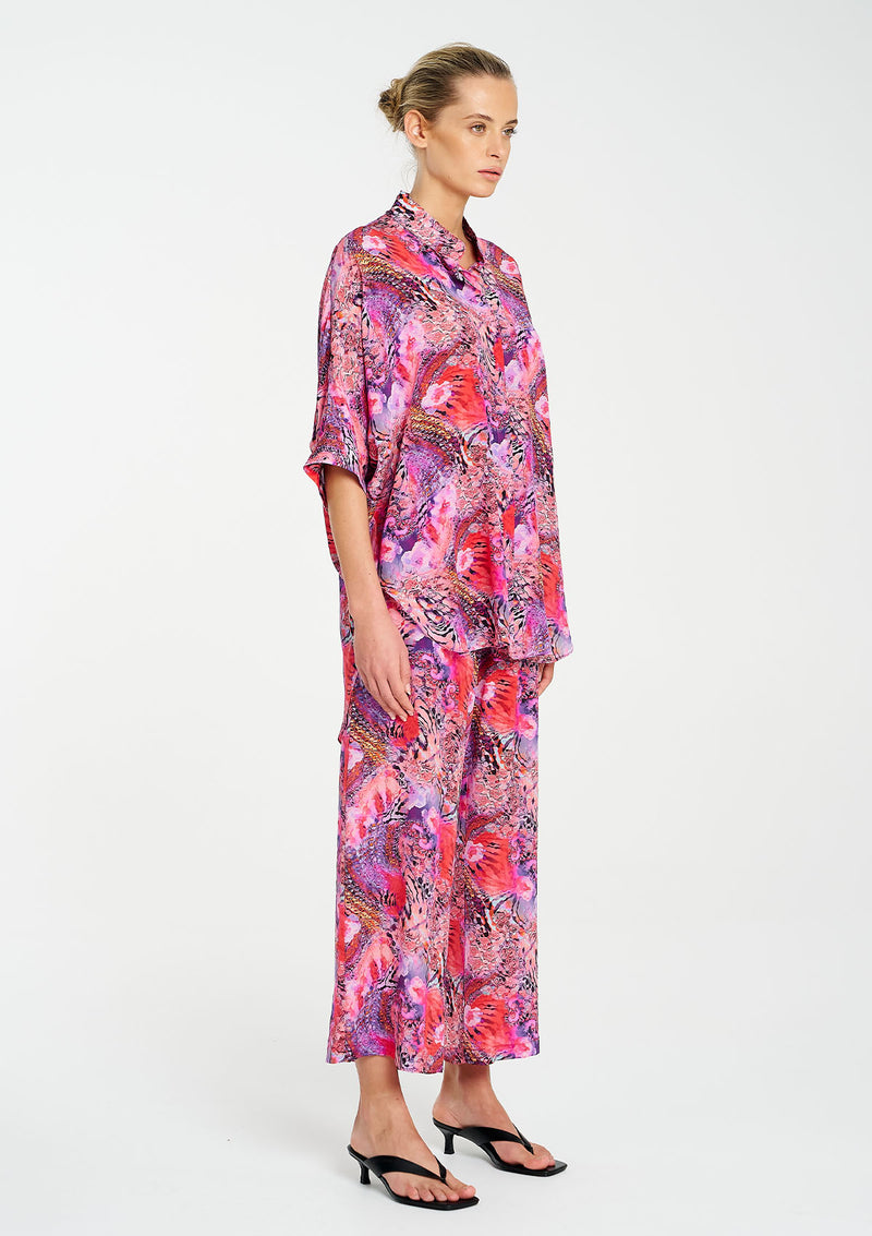 Mela Purdie Kaleidoscope Print SIlk Villa Overshirt