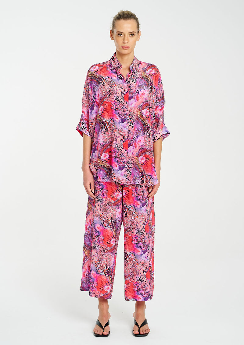 Mela Purdie Kaleidoscope Print SIlk Villa Overshirt