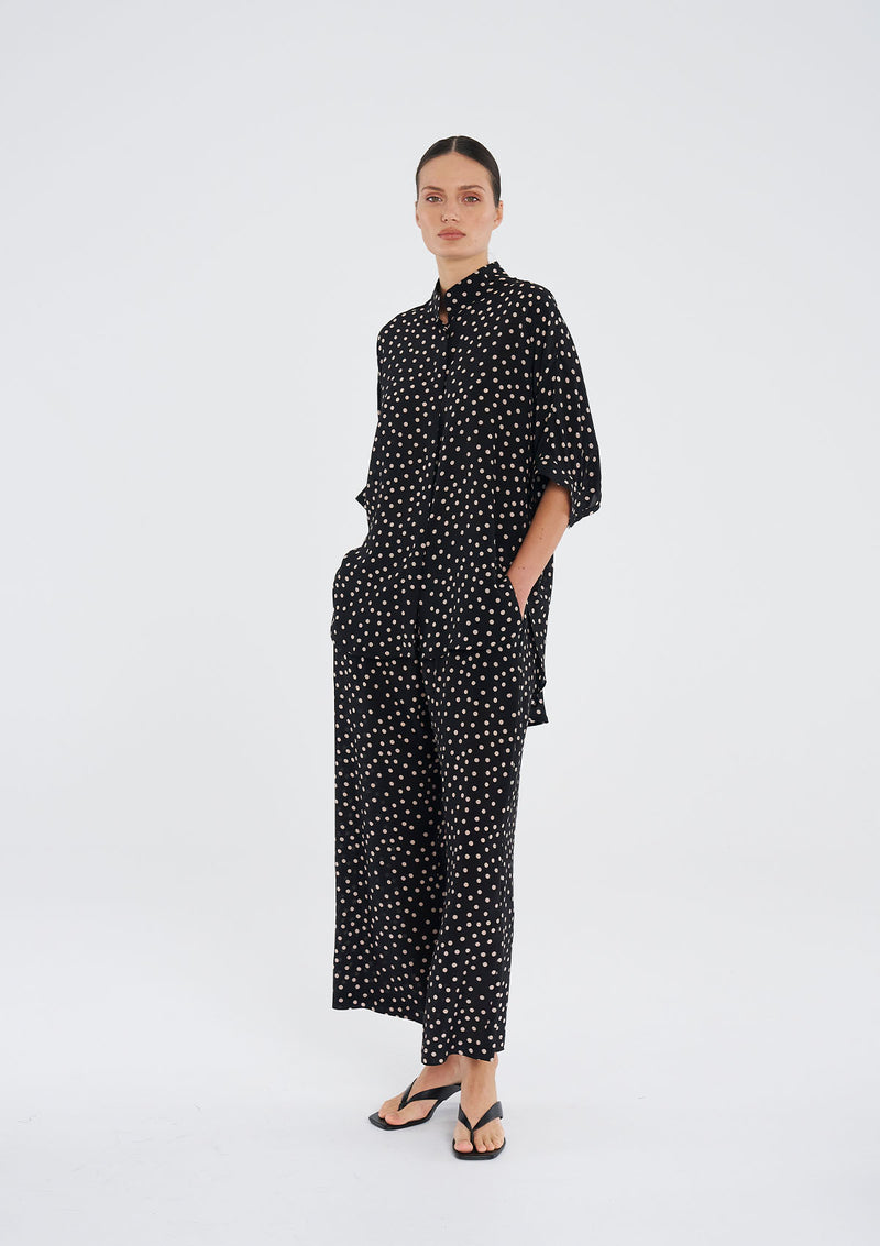 Mela Purdie Scattered Spot Silk Villa Overshirt