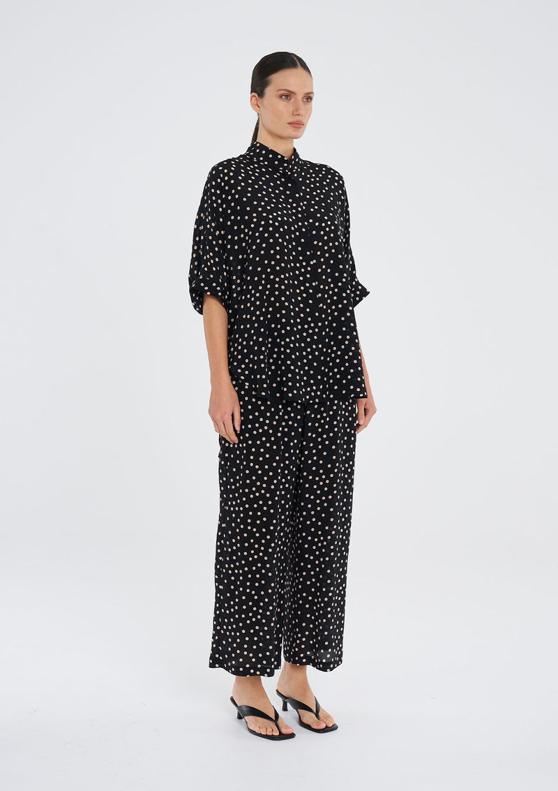 Mela Purdie Scattered Spot Silk Villa Overshirt