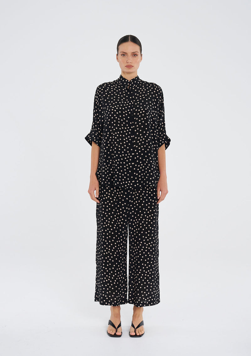 Mela Purdie Scattered Spot Silk Villa Overshirt