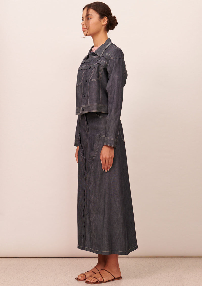 Apartment Clothing Thea Denim Maxi Skirt