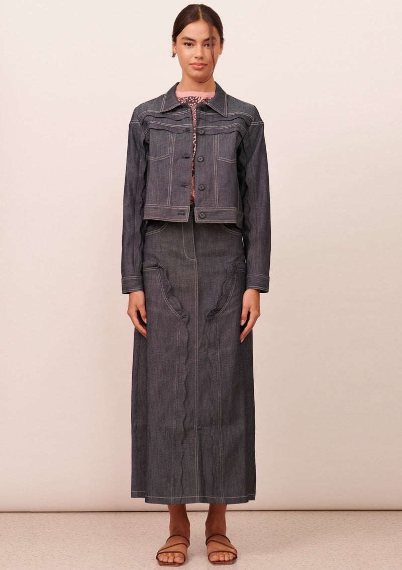 Apartment Clothing Thea Denim Maxi Skirt