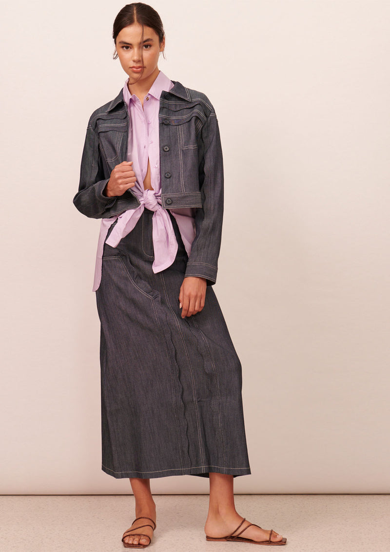 Apartment Clothing Thea Denim Maxi Skirt