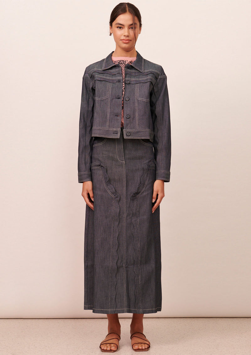 Apartment Clothing Thea Denim Maxi Skirt