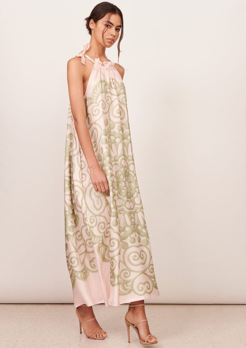 Apartment Clothing Coralie Silk Halter Maxi Dress