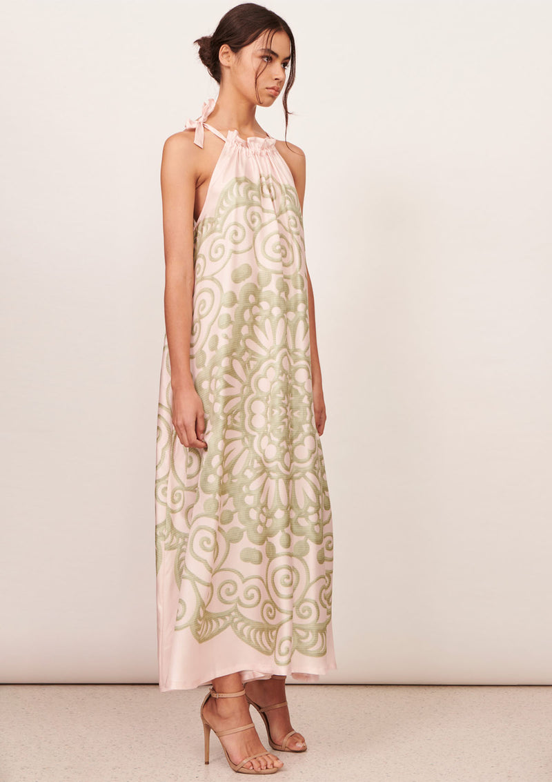 Apartment Clothing Coralie Silk Halter Maxi Dress