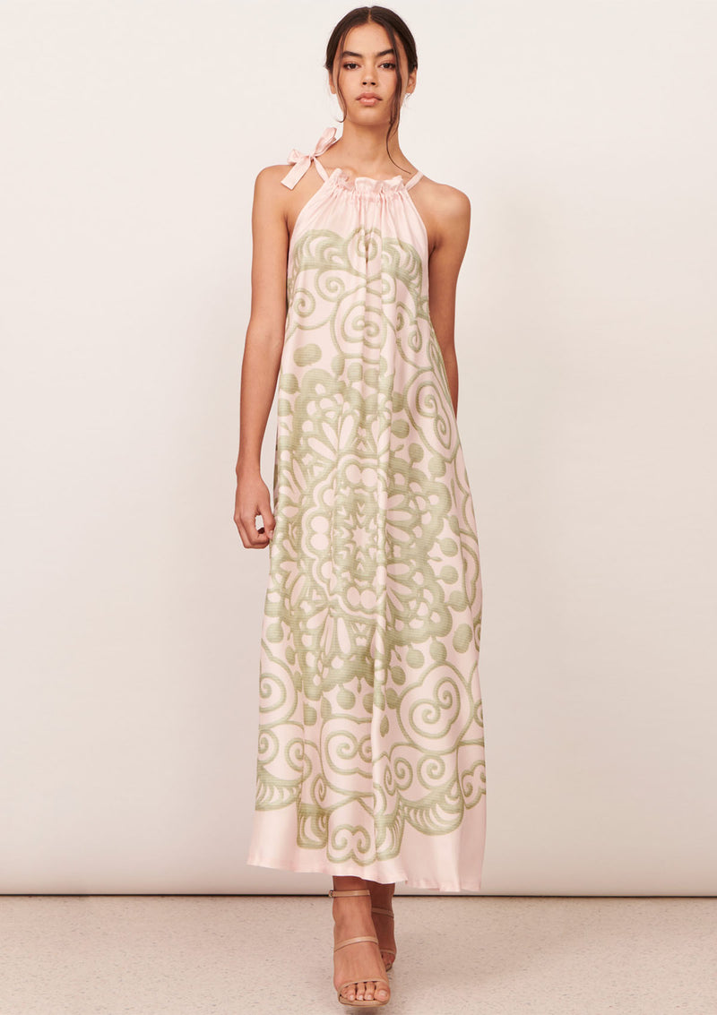 Apartment Clothing Coralie Silk Halter Maxi Dress