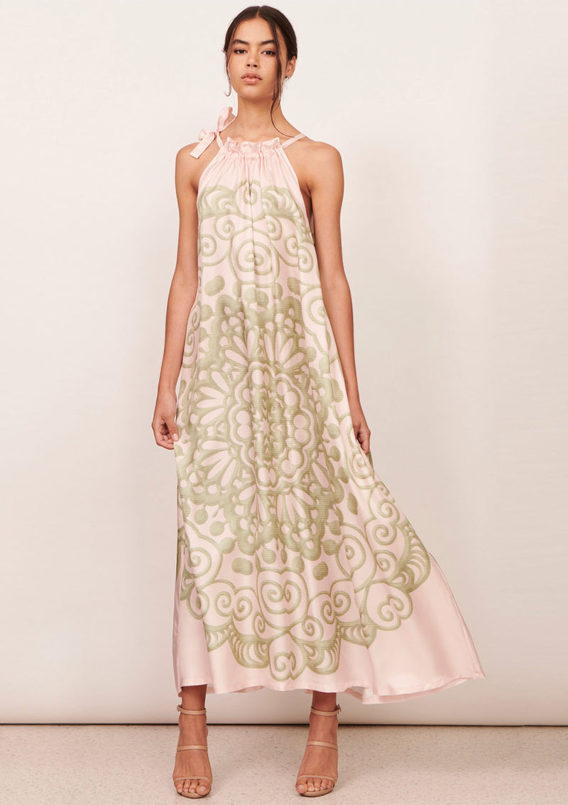 Apartment Clothing Coralie Silk Halter Maxi Dress