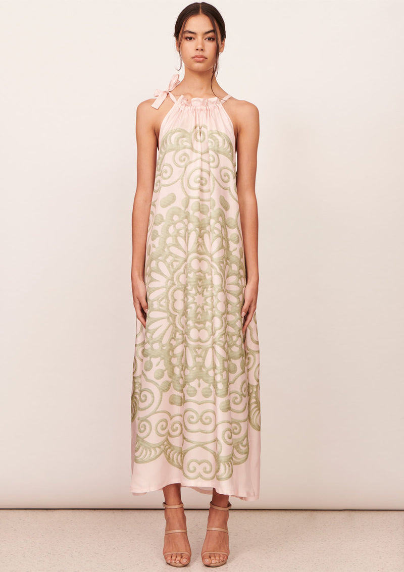 Apartment Clothing Coralie Silk Halter Maxi Dress