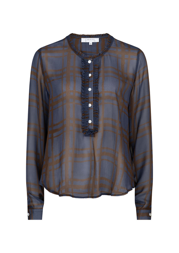 Caravan & Co Walk The Line Frill Front Blouse