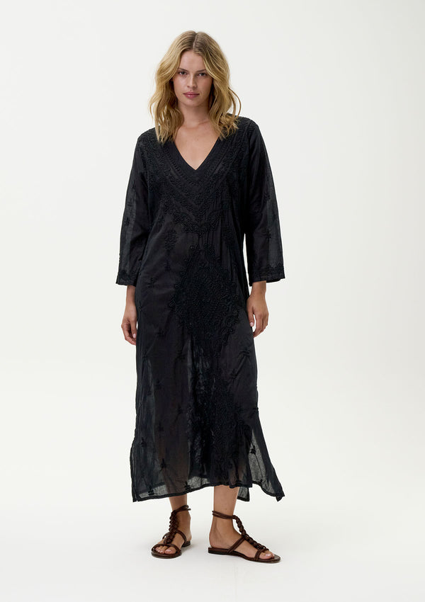 One Season Long Goa Embroidery Dress