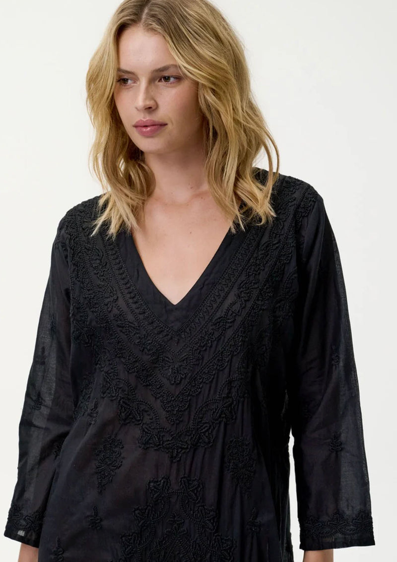 One Season Long Goa Embroidery Dress
