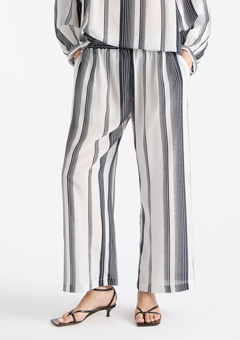 Mela Purdie Gradient Stripe Silk Pace Pant