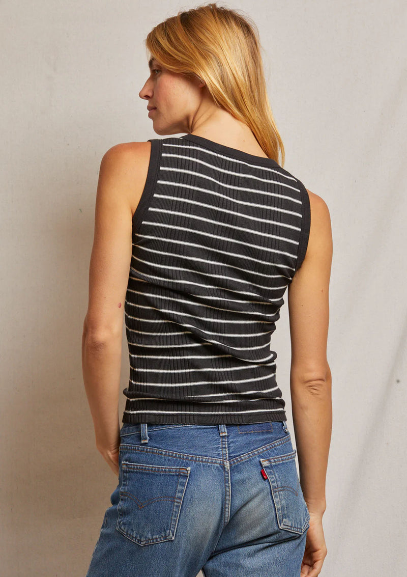 Perfect White Tee Jordan Rib Stripe Tank