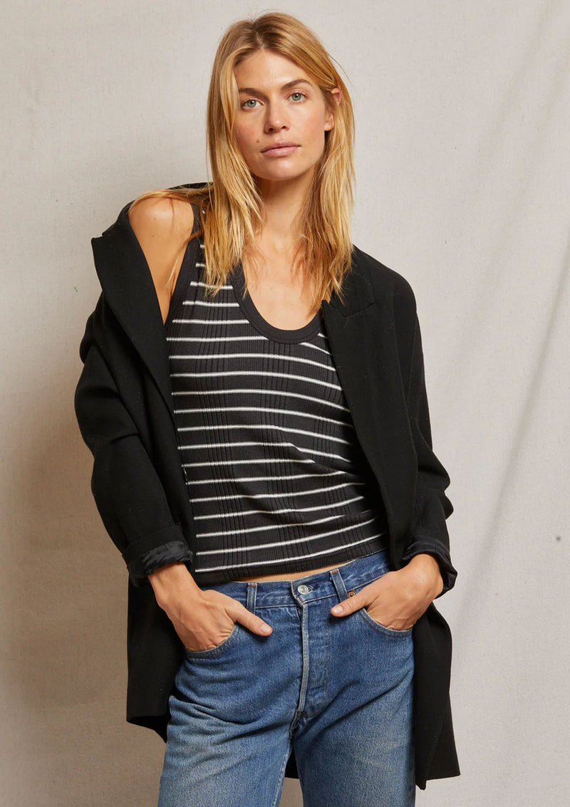 Perfect White Tee Jordan Rib Stripe Tank