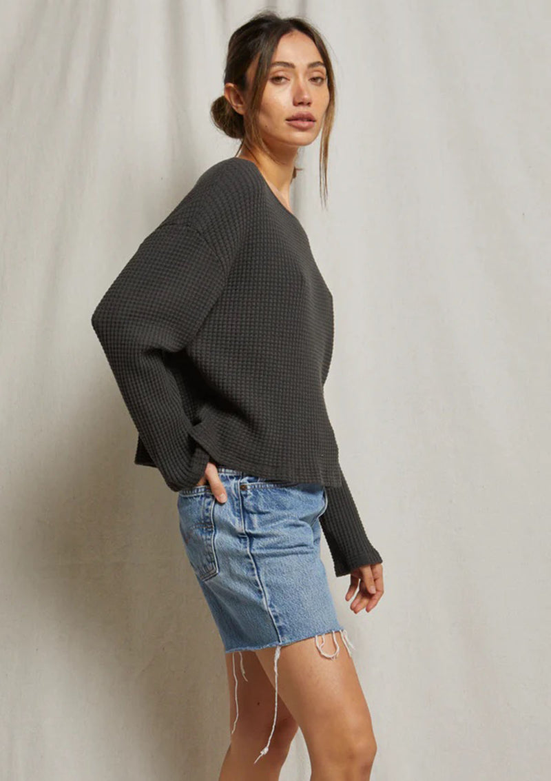 Perfect White Tee Luna Waffle Long Sleeve