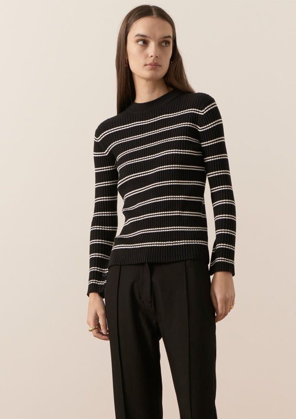 POL Clothing Scarlet Striped Knit