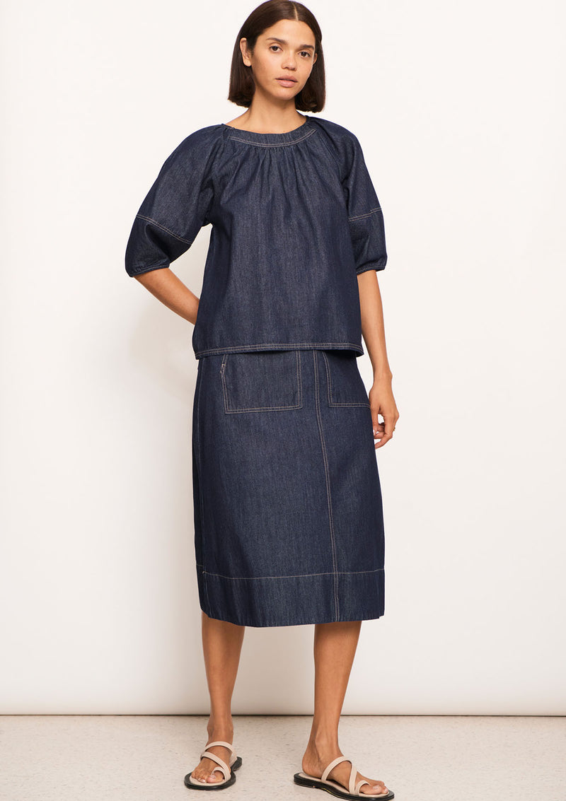 POL Clothing Raydel Denim Skirt