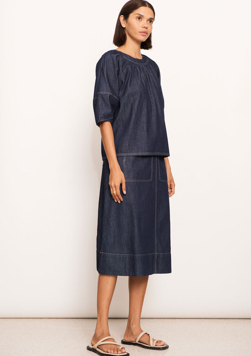 POL Clothing Raydel Denim Skirt