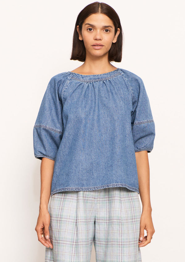 POL Clothing Raydel Denim Top