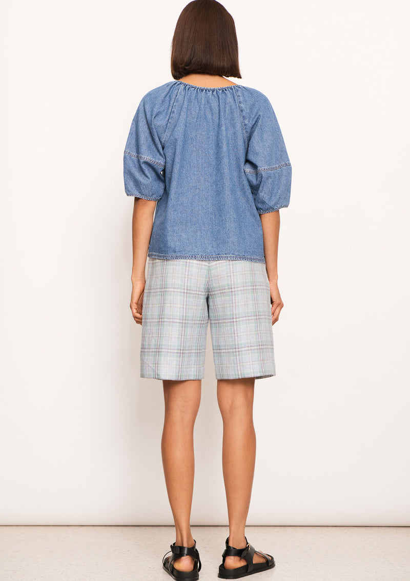 POL Clothing Raydel Denim Top