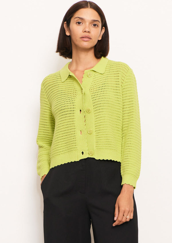 POL Clothing Xander Pointelle Cardi