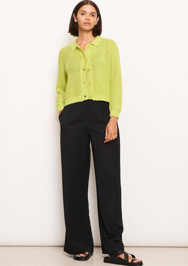 POL Clothing Xander Pointelle Cardi