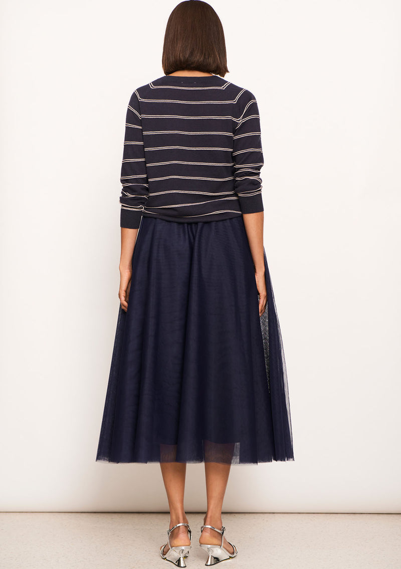 POL Clothing Lido Lurex Stripe Knit
