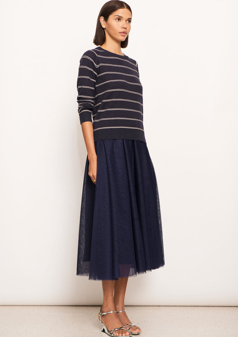 POL Clothing Lido Lurex Stripe Knit