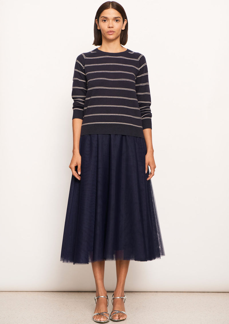 POL Clothing Lido Lurex Stripe Knit