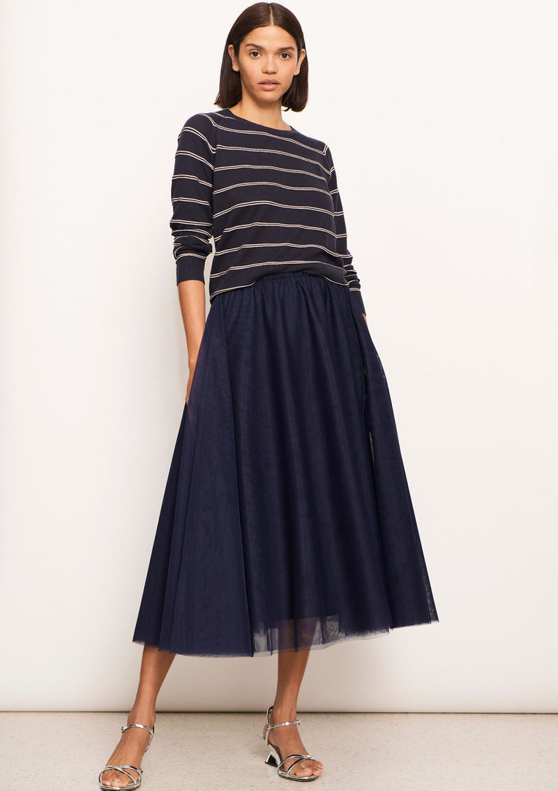 POL Clothing Lido Lurex Stripe Knit