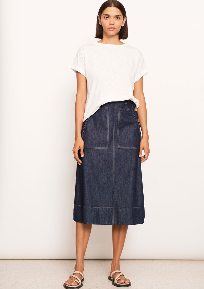 POL Clothing Raydel Denim Skirt